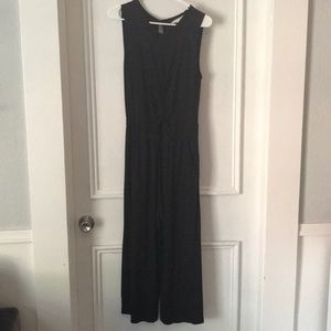 Cropped jump suit with pockets